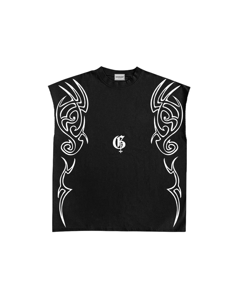 Vamp Black Unisex Boxy Vest