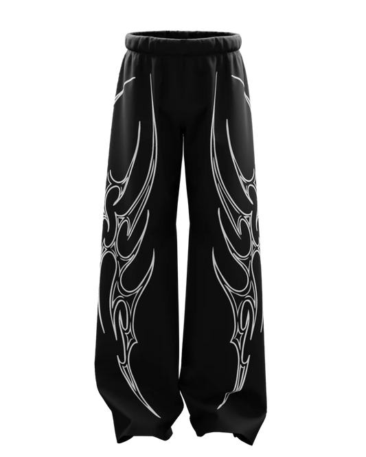 Vedha Black Unisex Straight Baggy Pants