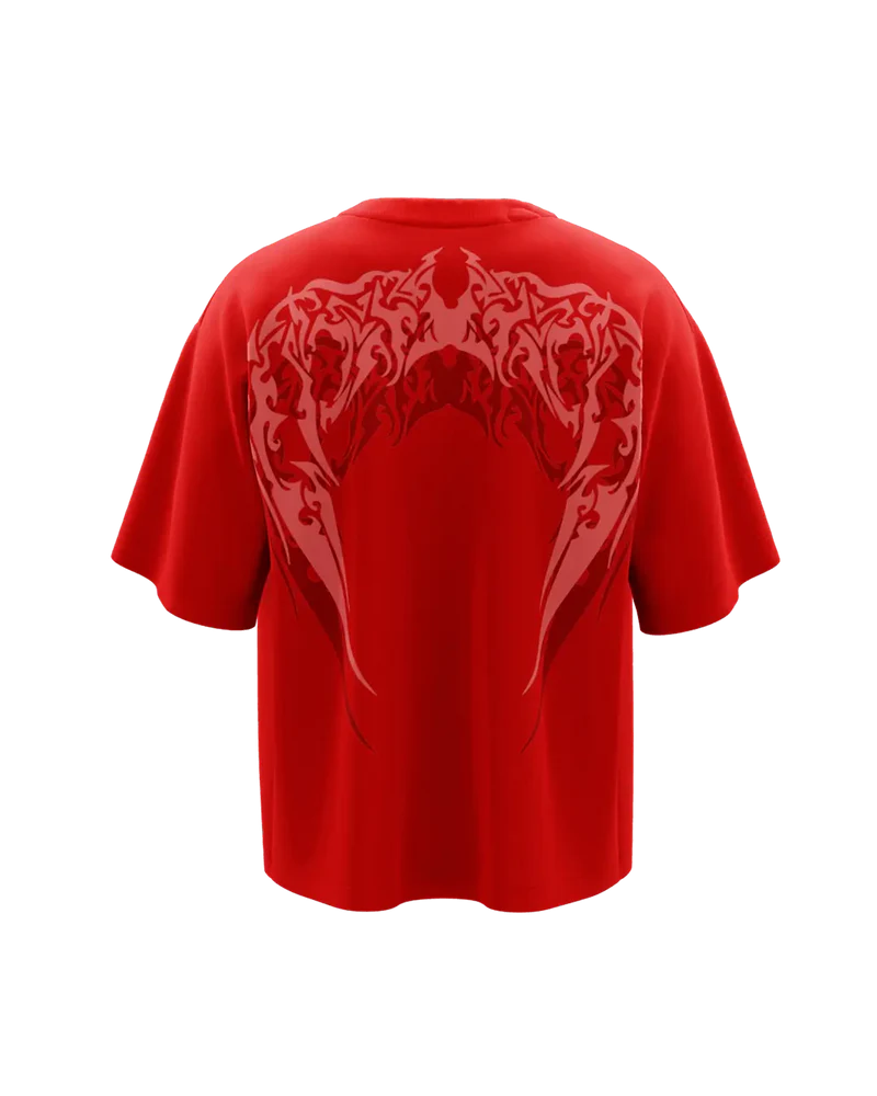 Katsumi Red Unisex Boxy Oversized Tshirt
