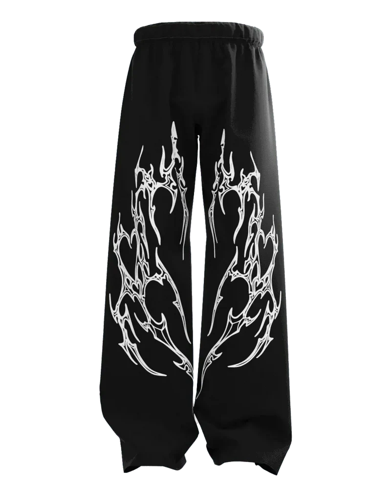Bexor Black Unisex Straight Fit Baggy Pants