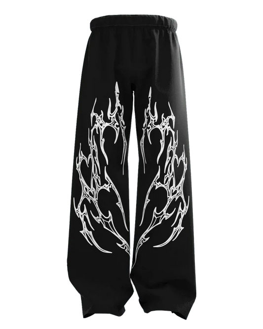 Bexor Black Unisex Straight Fit Baggy Pants