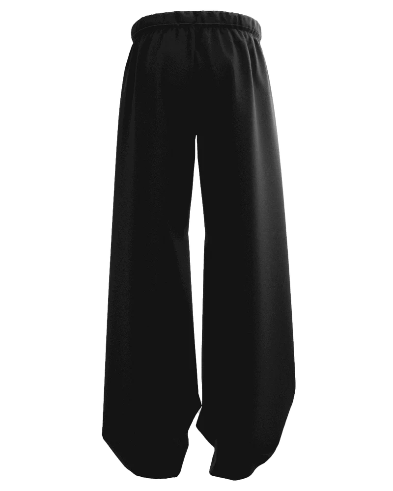 Bexor Black Unisex Straight Fit Baggy Pants
