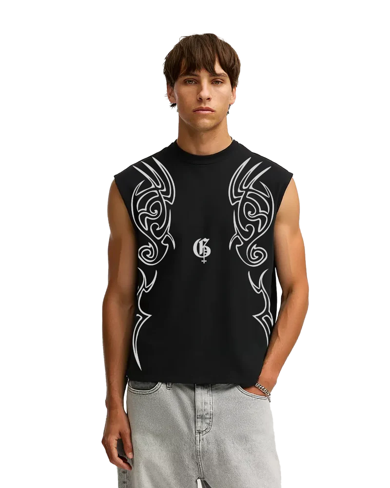 Vamp Black Unisex Boxy Vest