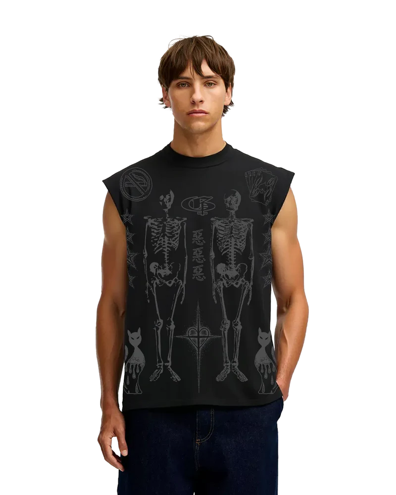 Stellar Black Unisex Boxy Vest