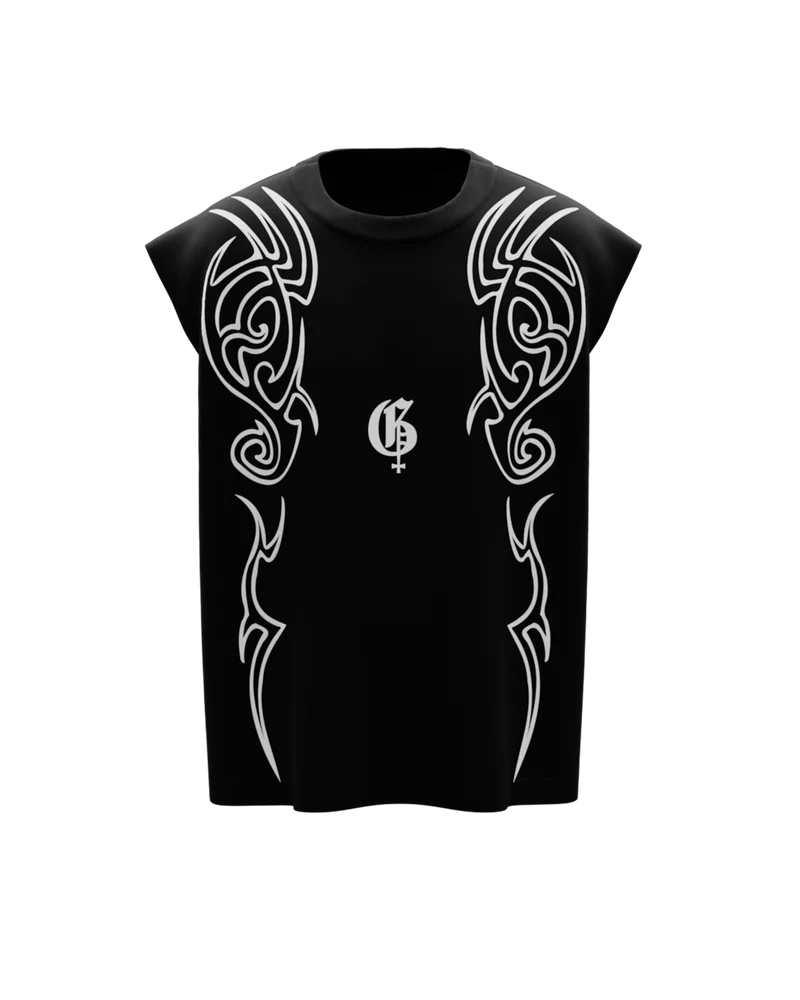 Vamp Black Unisex Boxy Vest