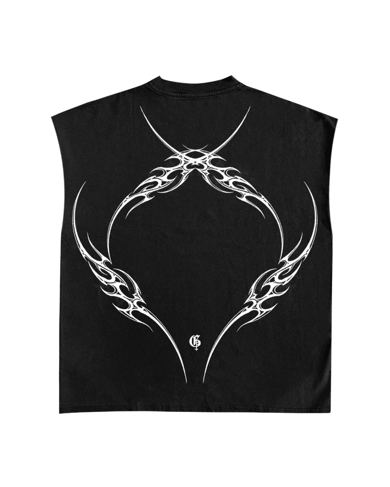 Maria Unisex Black Boxy Vest