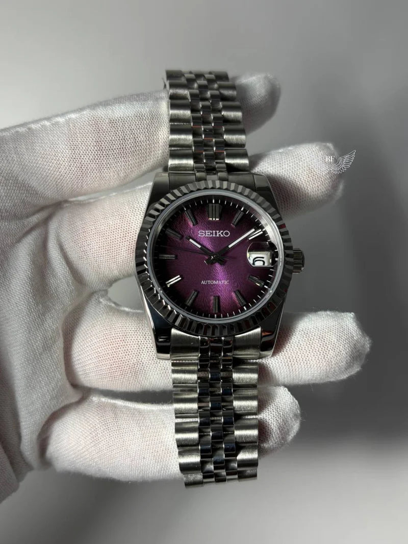 Seiko Datejust Roman Mod - Purple