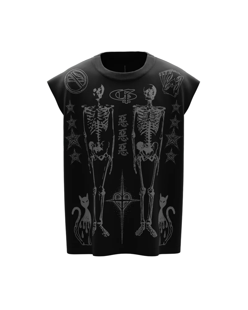 Stellar Black Unisex Boxy Vest