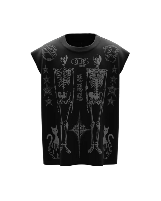 Stellar Black Unisex Boxy Vest