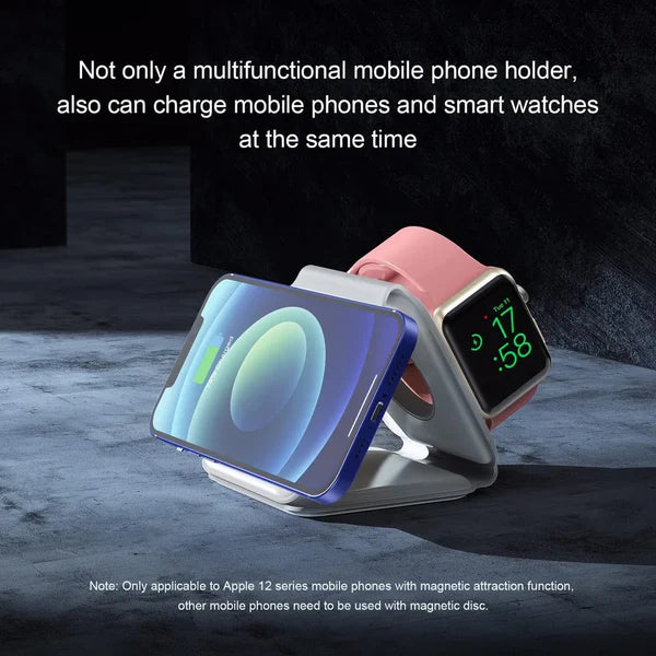3-in-1 Magnetic Foldable Wireless Charger – MagSafe Compatible