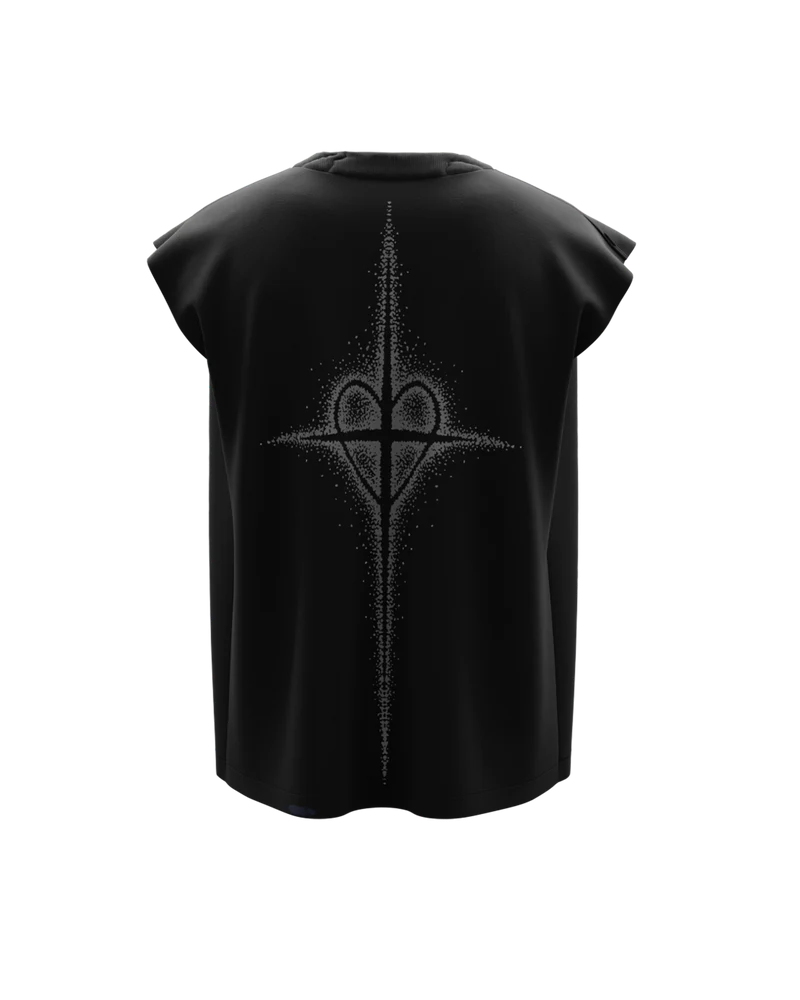 Stellar Black Unisex Boxy Vest