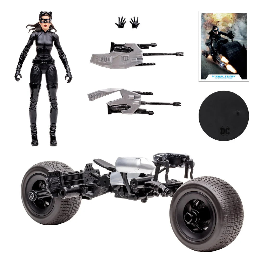 The Dark Knight Rises Batpod With Catwoman figure by Mcfarlane Toys