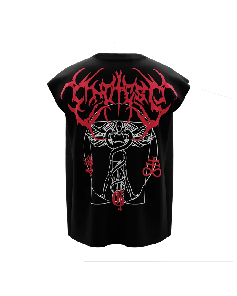 Vitruvian Black Boxy Vest