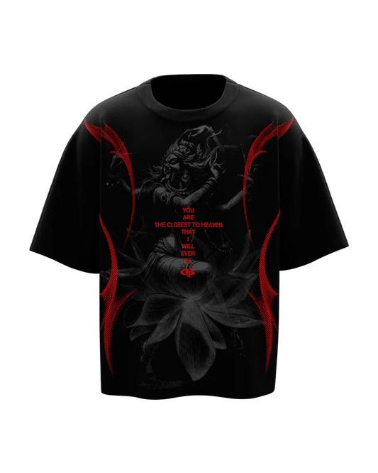 Tatva Unisex Black Oversized Tshirt