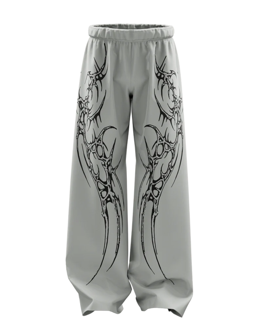 Grey Saiyan Unisex Straight Baggy Pants