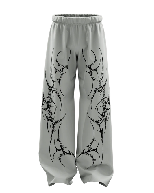 Scar Charcoal Grey Unisex Straight Baggy Pants