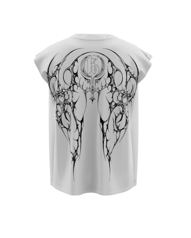 White Ruthless Boxy Vest