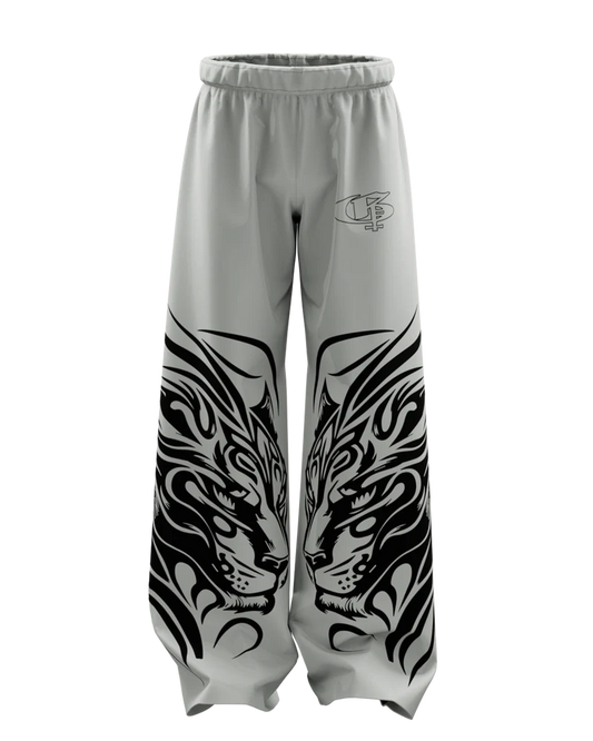 Shiro Unisex Grey Straight Fit Baggy Pants