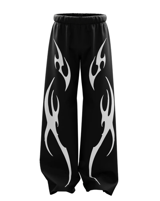 Furious Black Unisex Straight Fit Baggy Pants