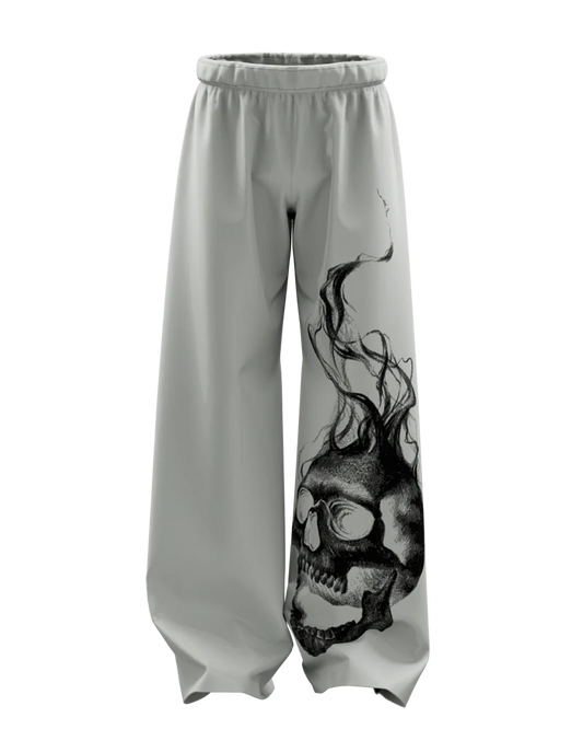 Haunt Unisex Grey Straight Fit Baggy Pants