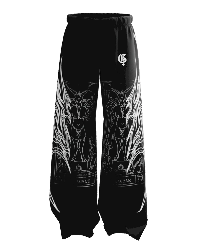 Maya Black Unisex Straight Fit Baggy Pants