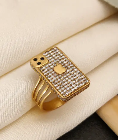 Iphone Gold Plated Diamond Ring