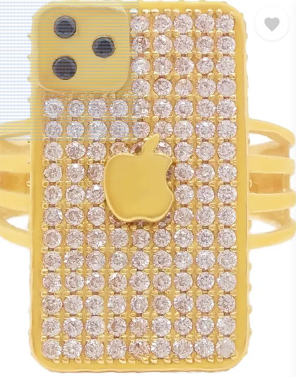 Iphone Gold Plated Diamond Ring