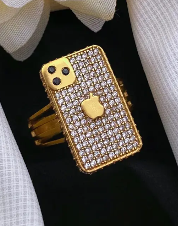 Iphone Gold Plated Diamond Ring