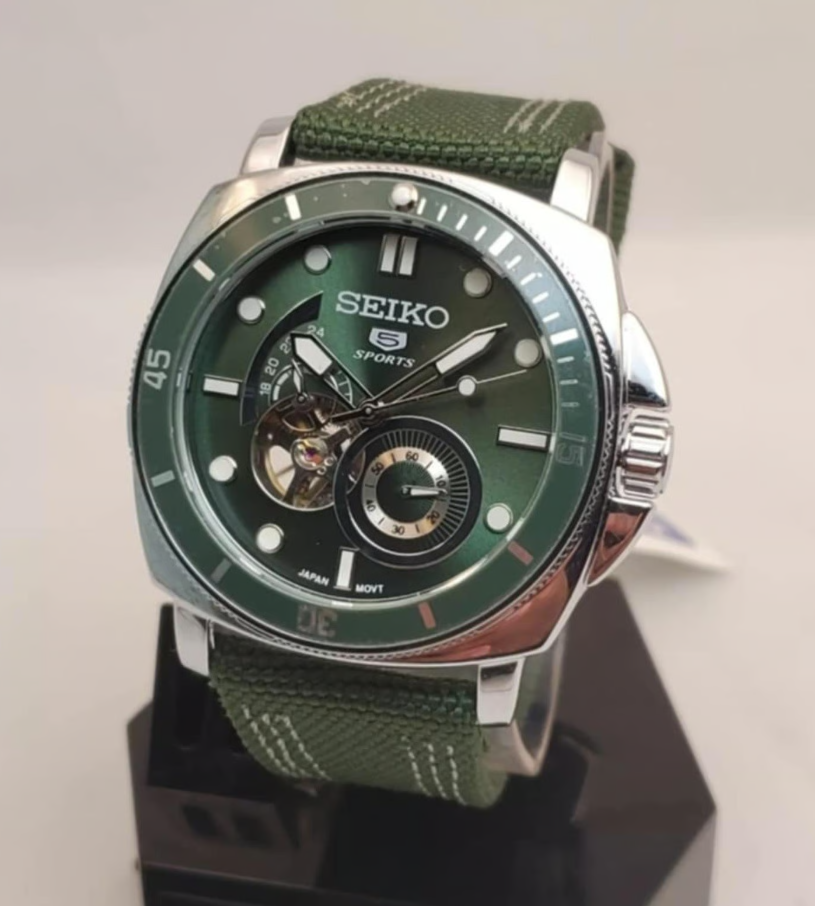 SEIKO 5 SPORT GREEN AUTOMATIC WATCH