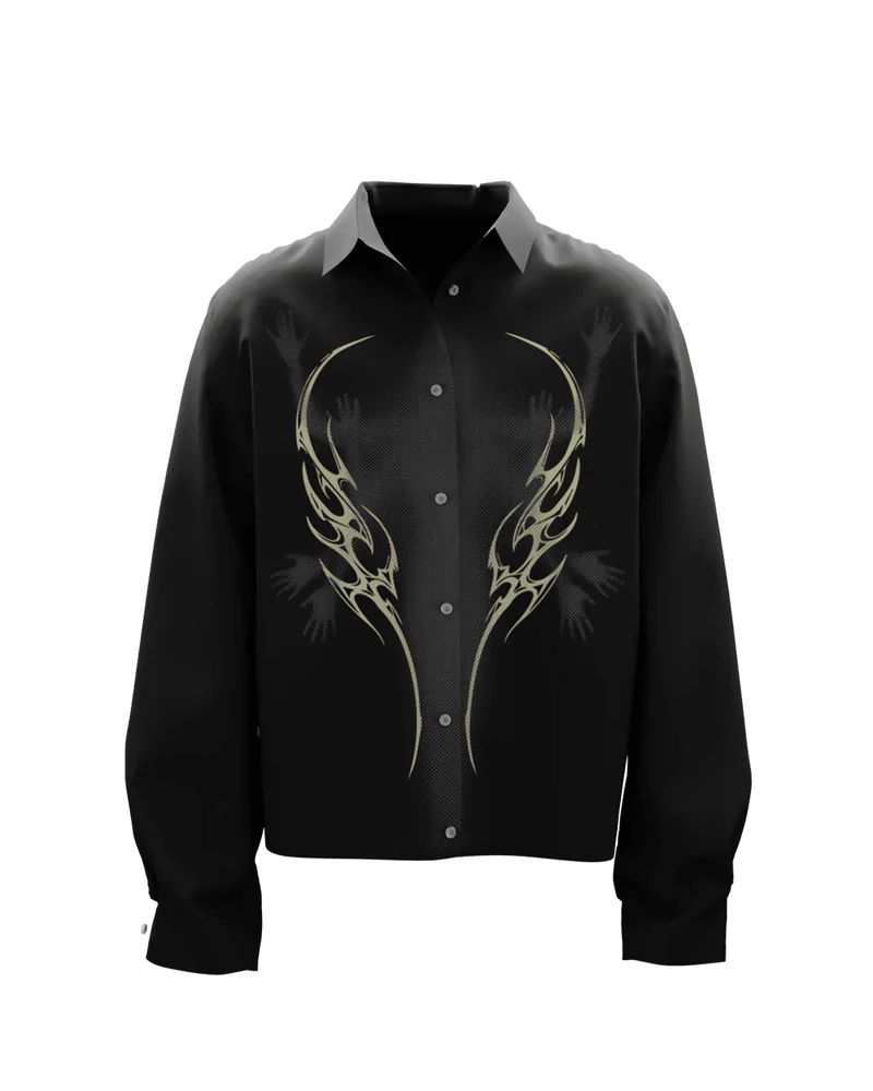 Wraith Boxy Black Oversized Shirt