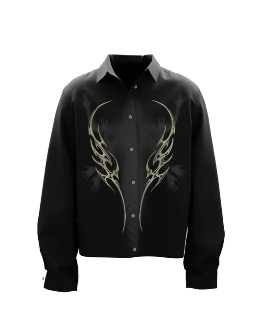 Wraith Boxy Black Oversized Shirt
