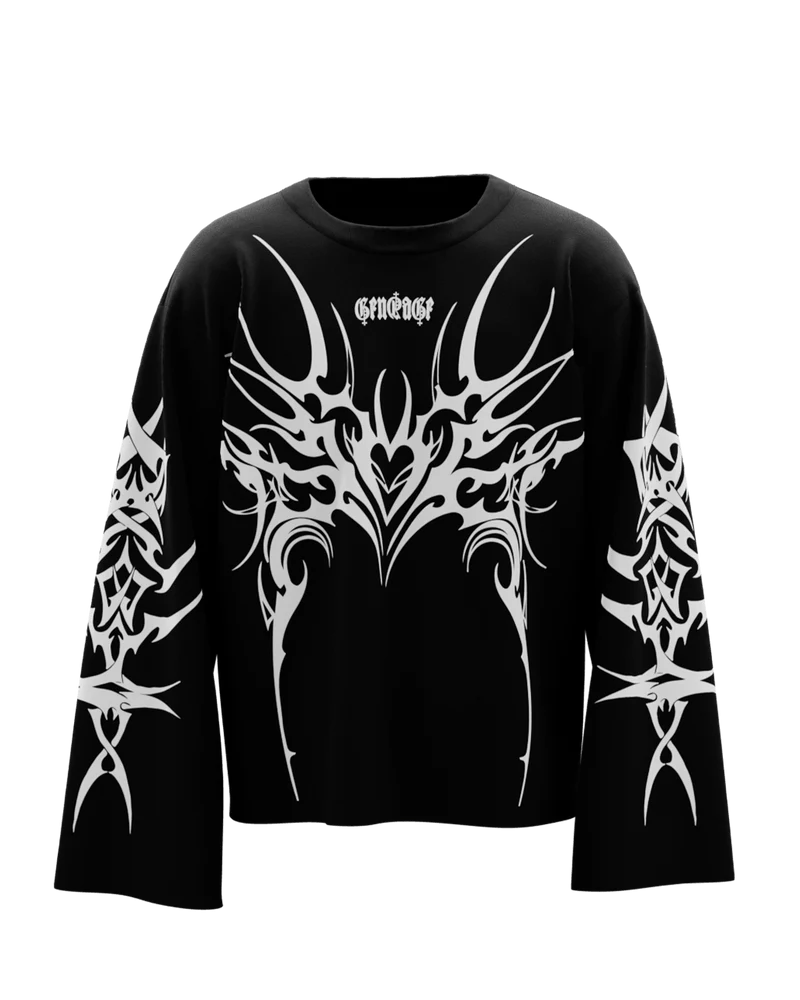 Lunar Black Full Sleeve T Shirt