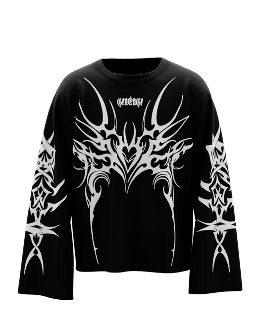Lunar Black Full Sleeve T Shirt