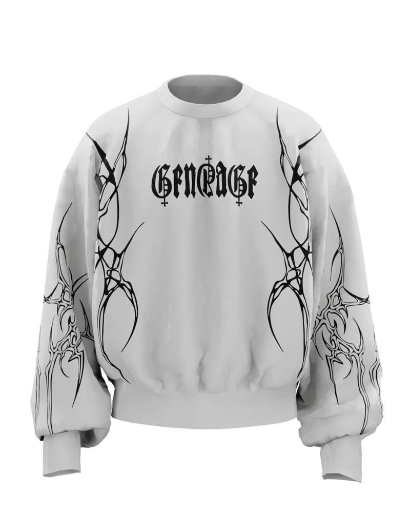 Distortion Boxy Long Sleeves Sweatshirt