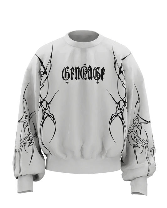 Distortion Boxy Long Sleeves Sweatshirt