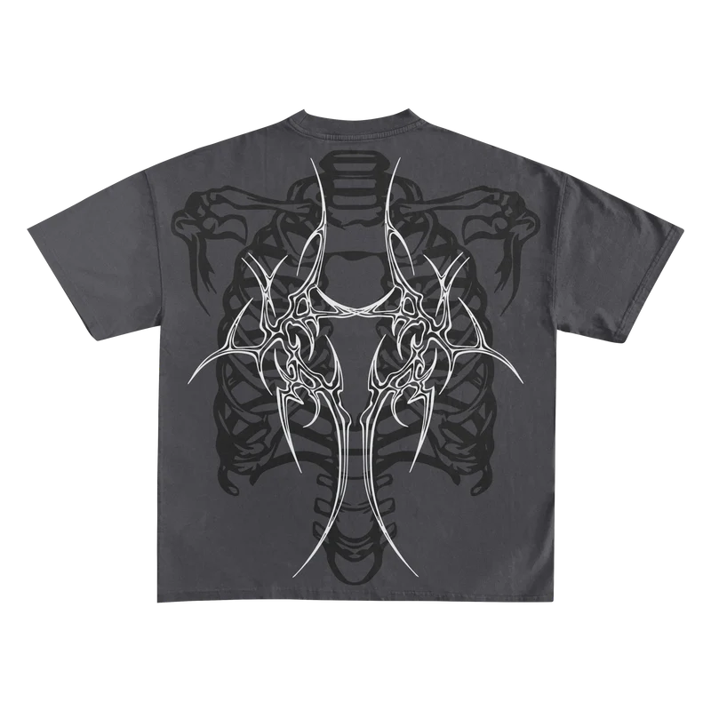 Sinutation Grey Charcoal Boxy Oversized Tshirt