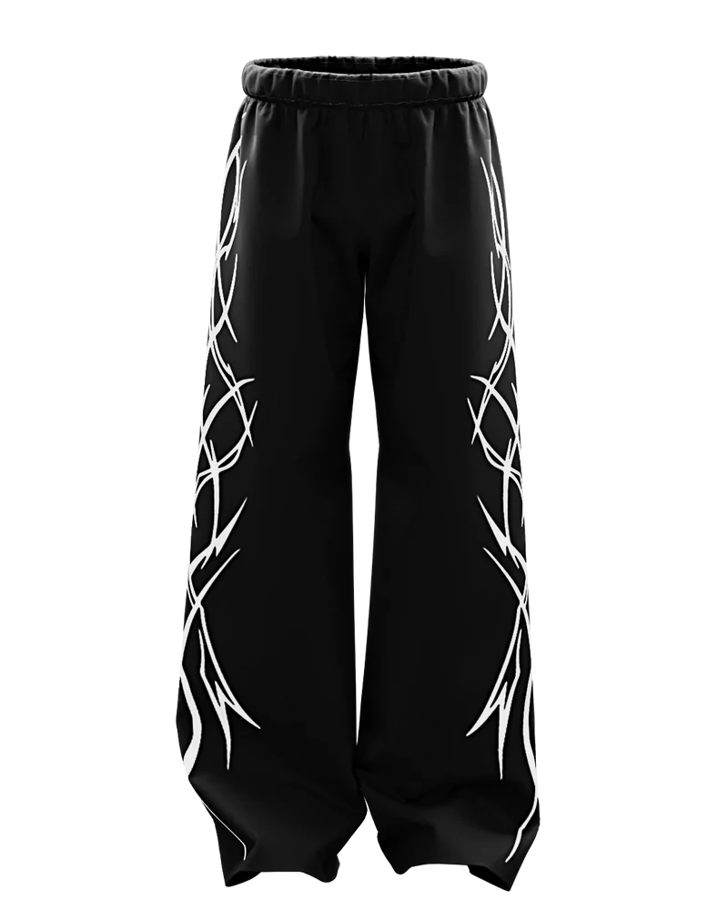 Black Nexus Unisex Straight Baggy Pants
