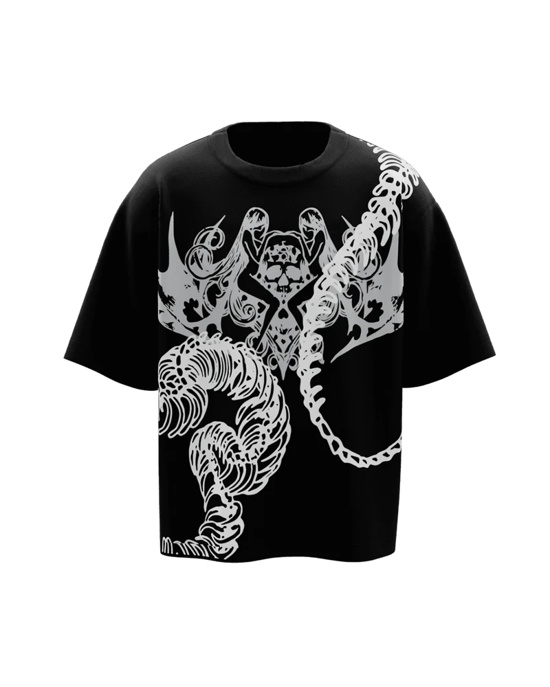 Kotsu Black Unisex Boxy Oversized Tshirt
