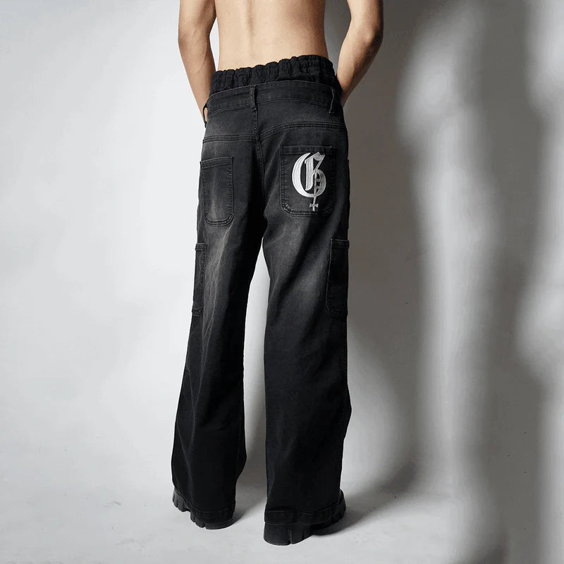 Diablo Vintage Washed Baggy Jeans