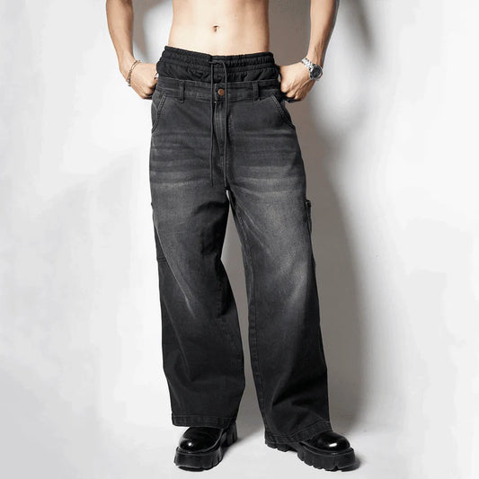 Diablo Vintage Washed Baggy Jeans