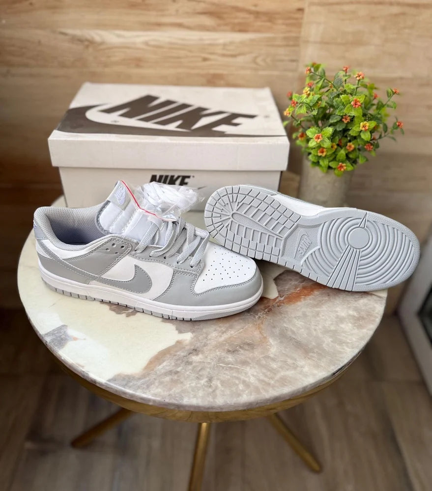 NIKE SB DUNK GREY LEATHER SHOES