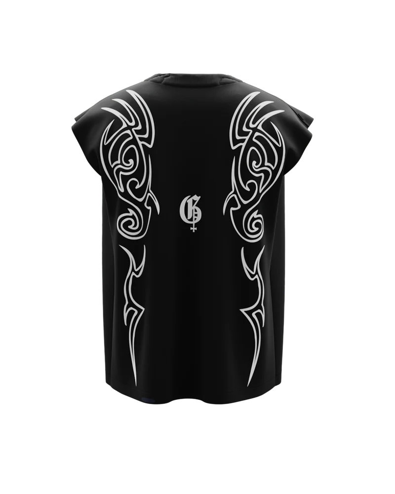 Vamp Black Unisex Boxy Vest