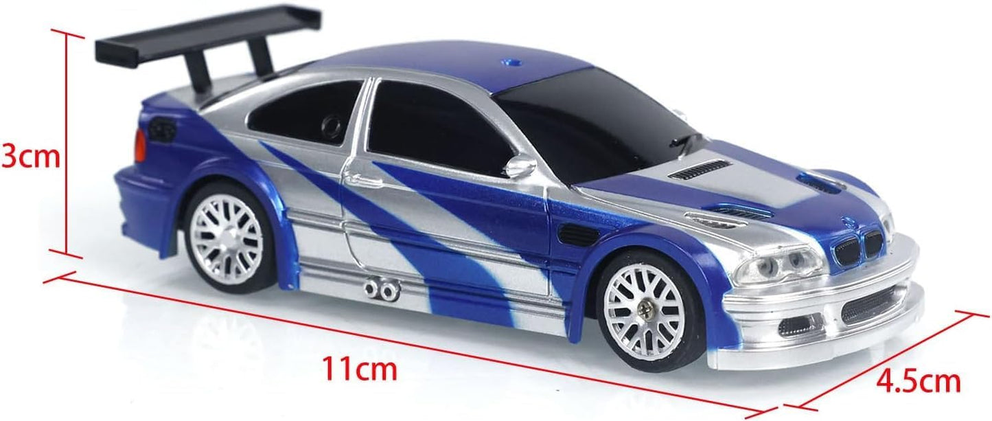 TOUCAN RC HOBBY Remote Control Mini Drift Car Race Car Toy Radio Lights Traffic Safety Cone Without A Gyro Blue