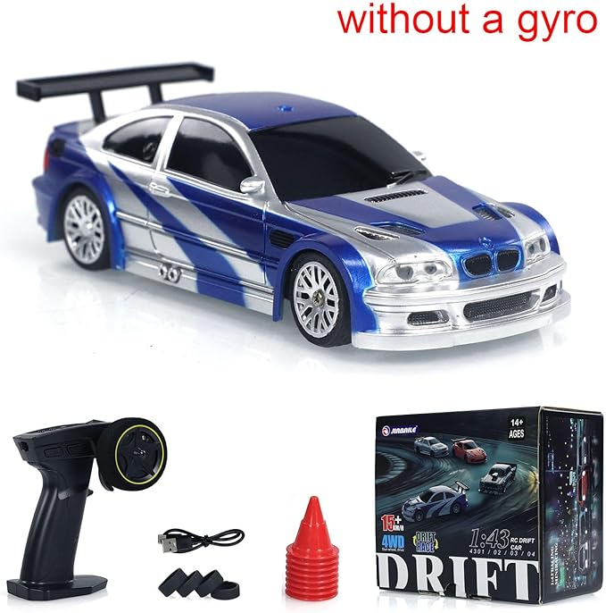 TOUCAN RC HOBBY Remote Control Mini Drift Car Race Car Toy Radio Lights Traffic Safety Cone Without A Gyro Blue
