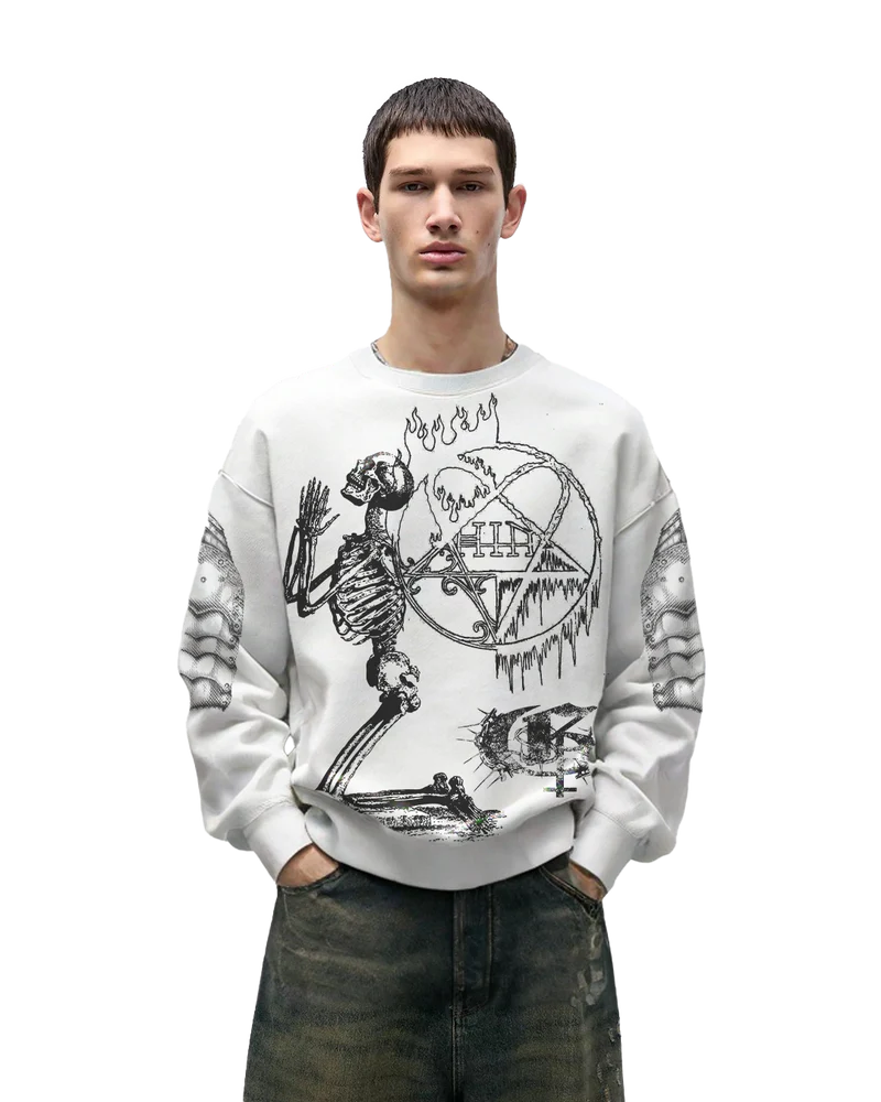 Pentagram Boxy Long Sleeves Sweatshirt